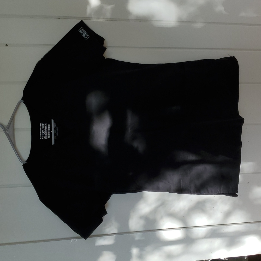 Womens Cherokee black scrub top